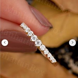 Moissanite wedding band